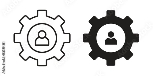 User settings icon in editable style. Vector icon graphics