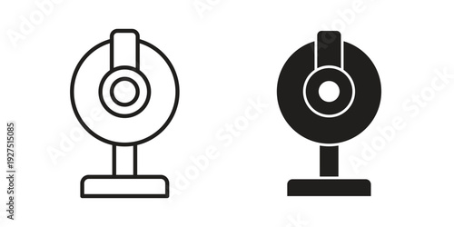 Webcam icon in editable style. Vector icon graphics