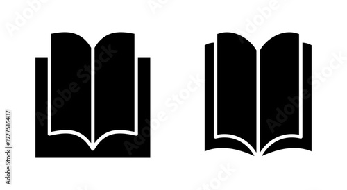 Book icon symbol for apps and websites. open book sign and symbol. ebook icon