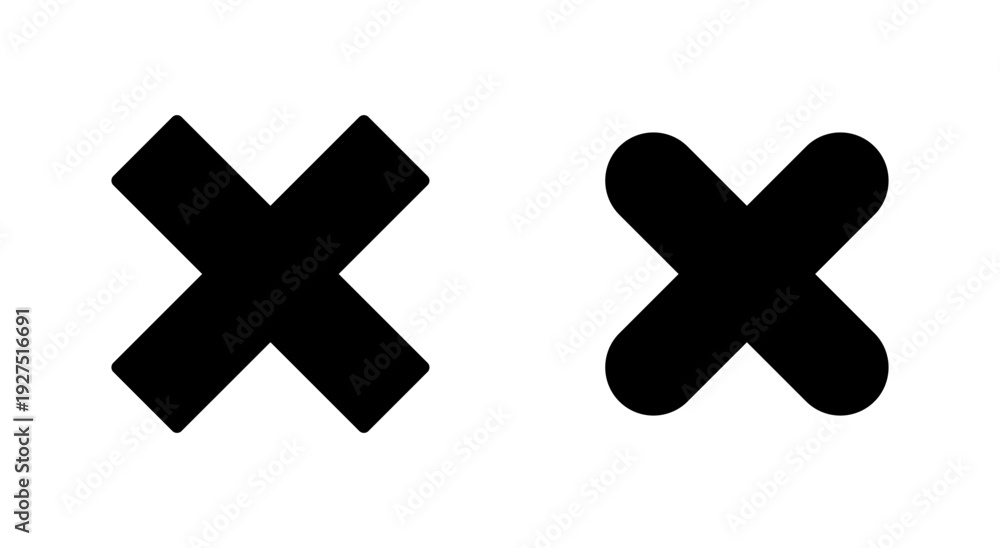 Obraz premium Close icon symbol for apps and websites. Delete sign and symbol. cross sign