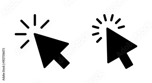 Click icon symbol for apps and websites. pointer arrow sign and symbol. cursor icon