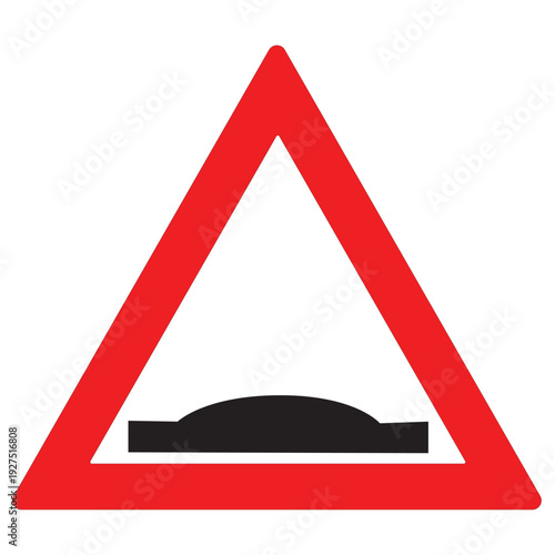 Speed bump warning traffic