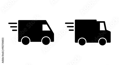 Delivery truck icon symbol for apps and websites. Delivery truck sign and symbol. Shipping fast delivery icon