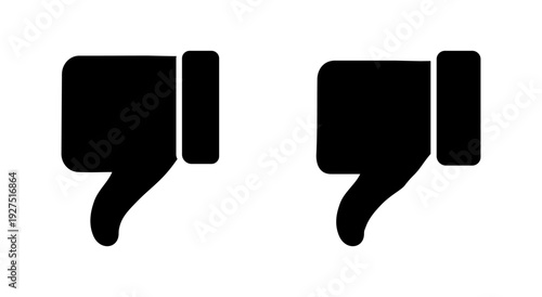 Dislike icon vector. dislike sign and symbol. Hand with thumb down