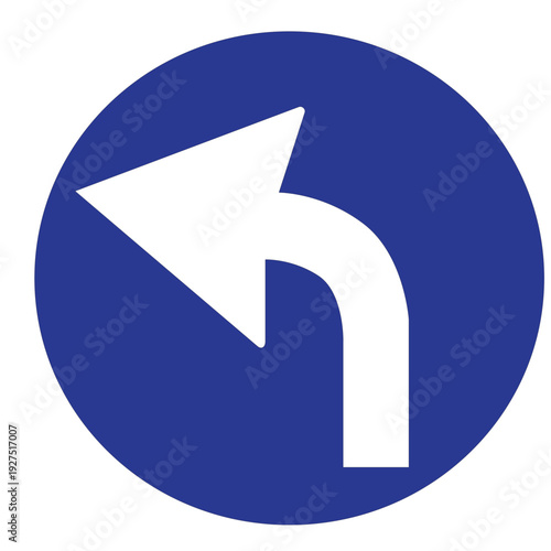Road sign - mandatory left
