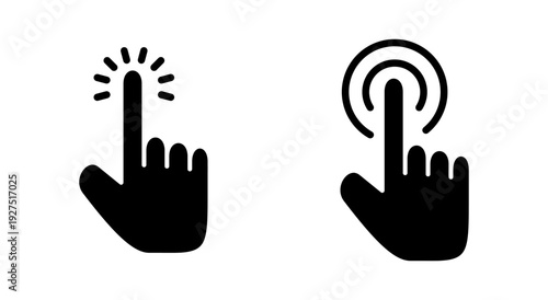 Hand cursor icon symbol for apps and websites. cursor sign and symbol. hand cursor icon clik
