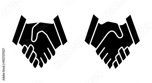 Handshake icon symbol for apps and websites. business handshake sign and symbol. contact agreement