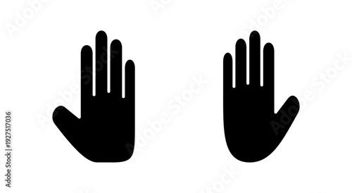 Hand icon symbol for apps and websites. hand sign and symbol. palm