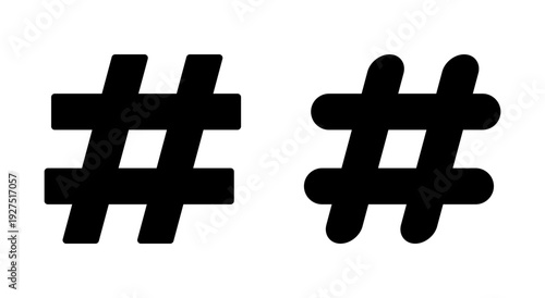 Hashtag icon symbol for apps and websites. hashtag sign and symbol