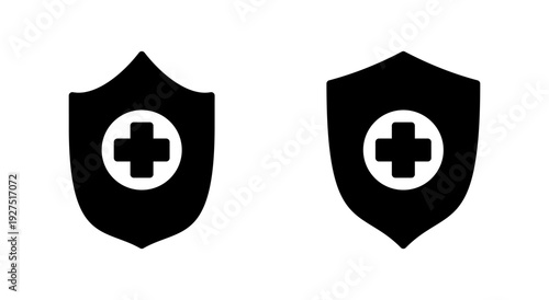 Health insurance icon symbol for apps and websites. Insurance health document sign and symbol