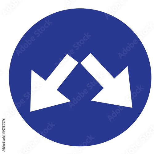 Traffic sign - detour in both directions