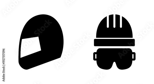 Helmet icon symbol for apps and websites. Motorcycle helmet sign and symbol. Construction helmet icon. Safety helmet