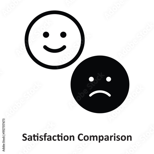 Satisfaction Comparison Vector icon which can easily modify or edit