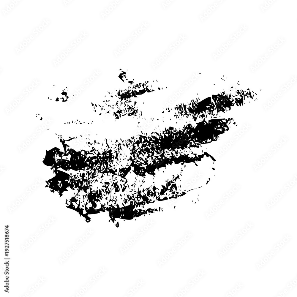 Obraz premium Black ink splatter isolated on Transparent Background