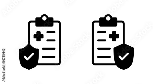 Medical insurance icon symbol for apps and websites. health insurance sign and symbol