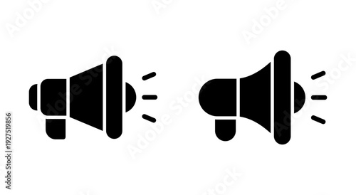Megaphone icon symbol for apps and websites. Loudspeaker sign and symbol