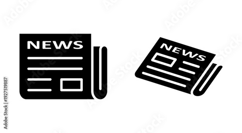 Newspaper icon symbol for apps and websites. news paper sign and symbol