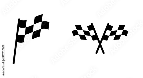 Racing flag icon symbol for apps and websites. race flag sign and symbol.Checkered racing flag icon