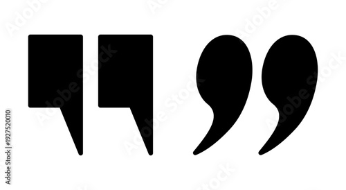 Quote icon symbol for apps and websites. Quotation mark sign and symbol