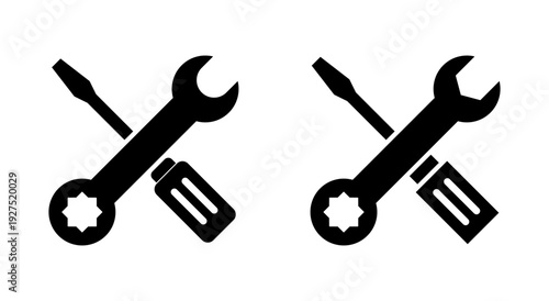 Repair tools icon symbol for apps and websites. tool sign and symbol. setting icon. Wrench and screwdriver. Service
