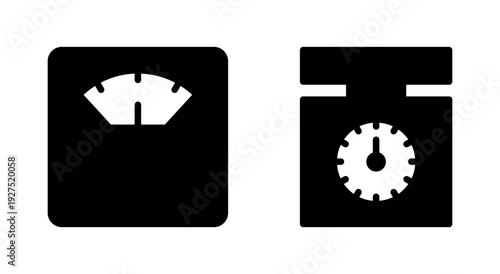Scales icon symbol for apps and websites. Weight scale sign and symbol