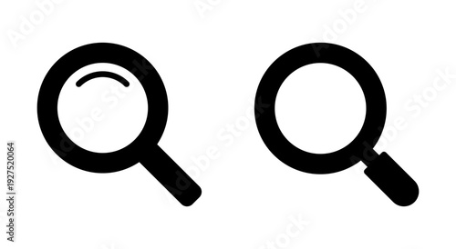 Search icon symbol for apps and websites. search magnifying glass sign and symbol