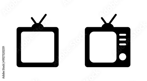 Tv icon symbol for apps and websites. television sign and symbol