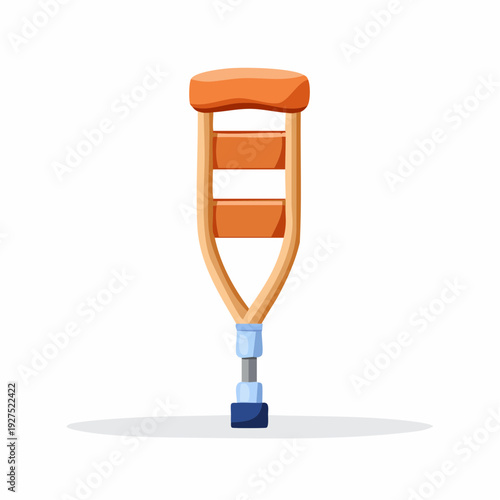 Medical crutch icon in vector format on isolated background for health and business use