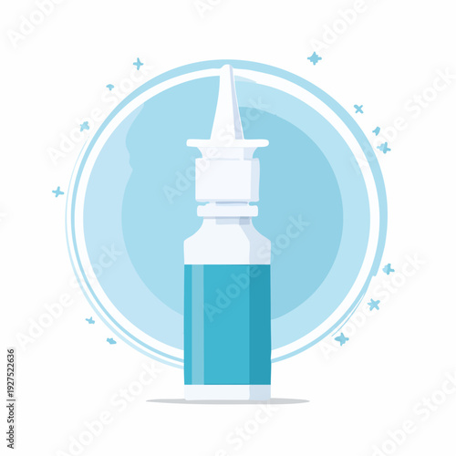 Medical Nasal Spray Bottle Icon Vector Illustration on Isolated Background for Health and Doctor Use in Business