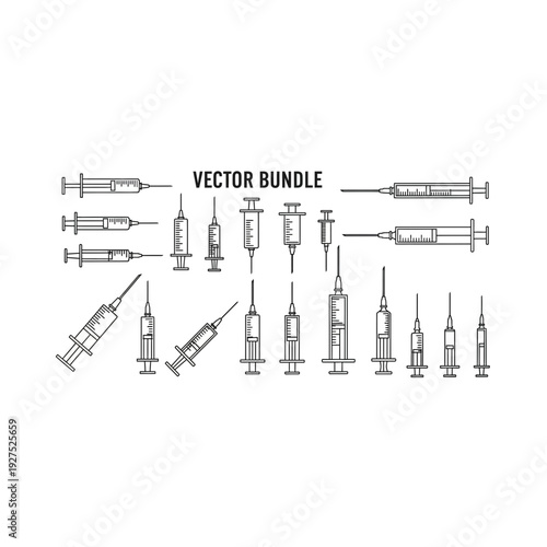 Medical Syringe Collection - Vector Bundle