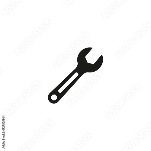 Adjustable Wrench Icon for Repair and Construction Themes