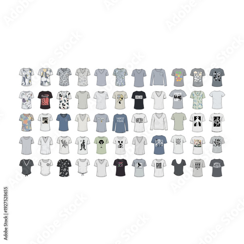 Assortment of Graphic T-Shirts for Modern Style