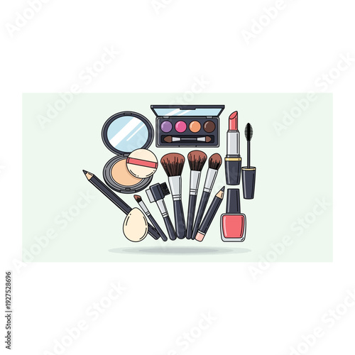 Full Makeup Kit Collection with Brushes and Lipstick