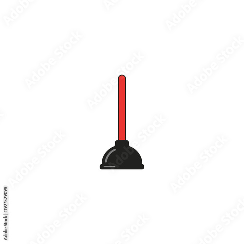 Plunger with Red Handle for Plumbing and Cleaning Tasks