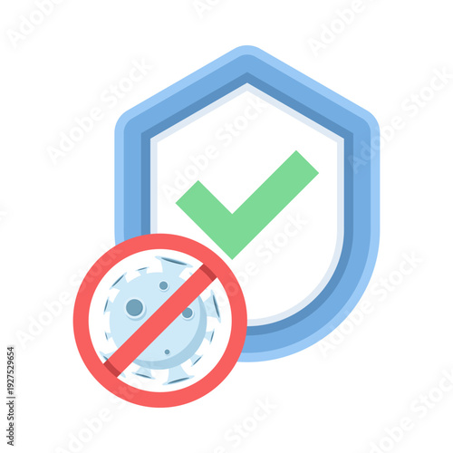 Illustration of using antivirus software for virus protection, showing shield icons, computer security, malware scanning, and digital safety in a modern cybersecurity context.