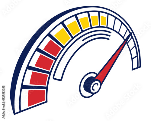 Racing Speedometer Gauge Silhouette Vector Isolated