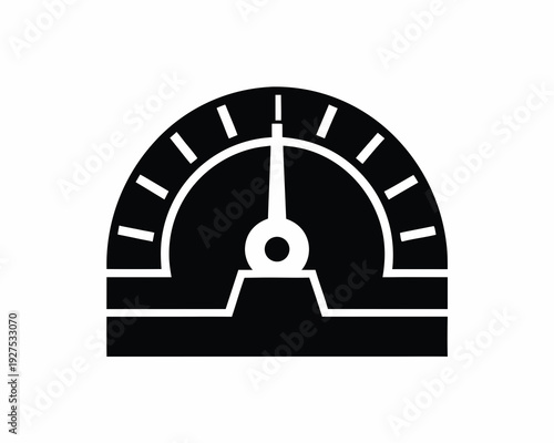 Car Speedometer Gauge Silhouette Icon Vector Design