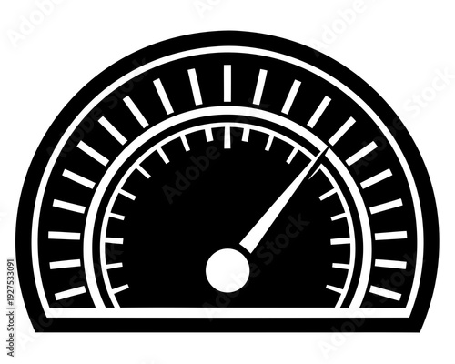Racing Speedometer Gauge Silhouette Vector Isolated