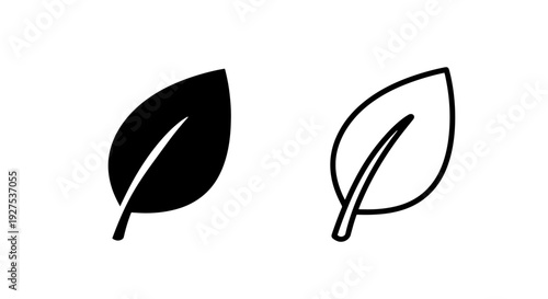 Simple Green Leaf Icon for Nature, Eco, Organic, and Plant-Based Designs