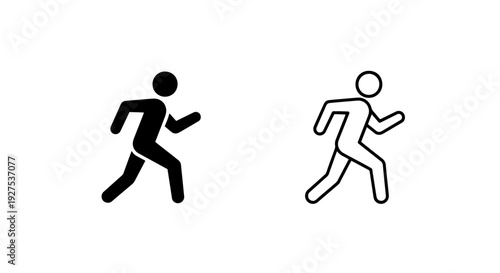 Dynamic Running Man Icon for Sport, Jogging, Athlete, and Active Lifestyle Designs