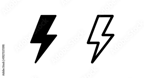 Electric Lightning Bolt Icon for Power, Energy, Charge, and Fast Speed Concepts