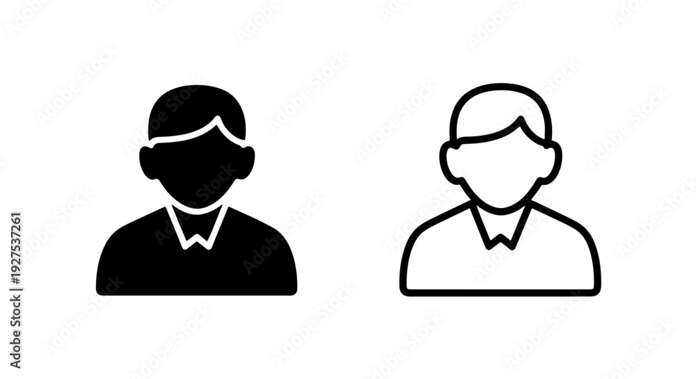 Fototapeta premium Professional Businessman Avatar Icon Set for Corporate Profile, Male User, and Office Identity Vector