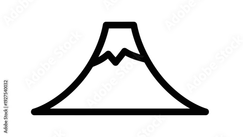 Iconic representation of Mount Fuji, a majestic stratovolcano and Japan's highest peak, a globally recognized symbol of natural beauty and cultural significance