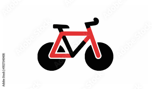 Modern flat bicycle icon vector eco transport and fitness cycling symbol isolated on white background