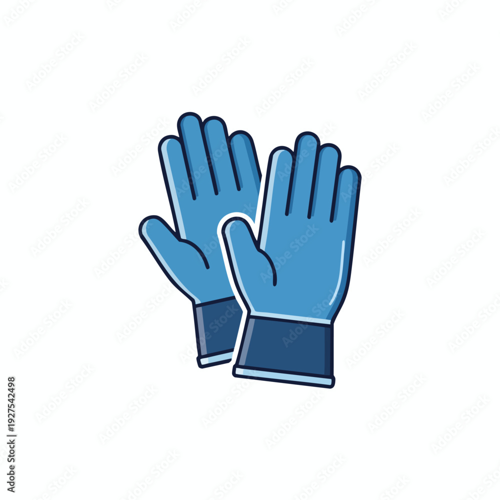 Fototapeta premium Stylish Blue Gloves for Gardening Cleaning and Outdoor Activities