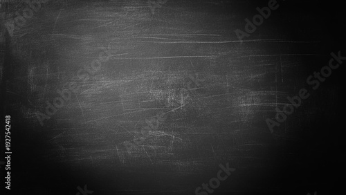 Chalk rubbed out on black chalkboard background