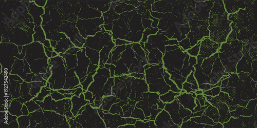 Minimalist Abstract Green Grunge Texture with ground cracks For Banner, Cover, and Flyer. vector illustration