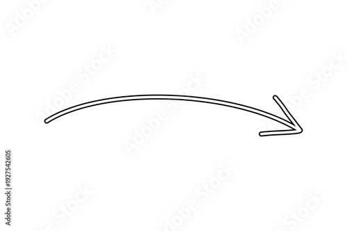 黒い枠線の手描き矢印ベクターイラスト