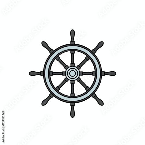 Close Up of a Classic Ship s Helm for Nautical and Maritime Theme Use