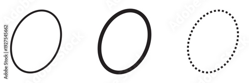 Simple Basic Ellipse shape icon. simple geometric form for design, logo, or template use.